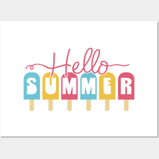 Hello Summer Popsicles Posters and Art